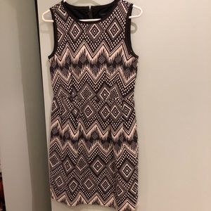 J. Crew Black & White Pattern Sheath Dress - Sz 2